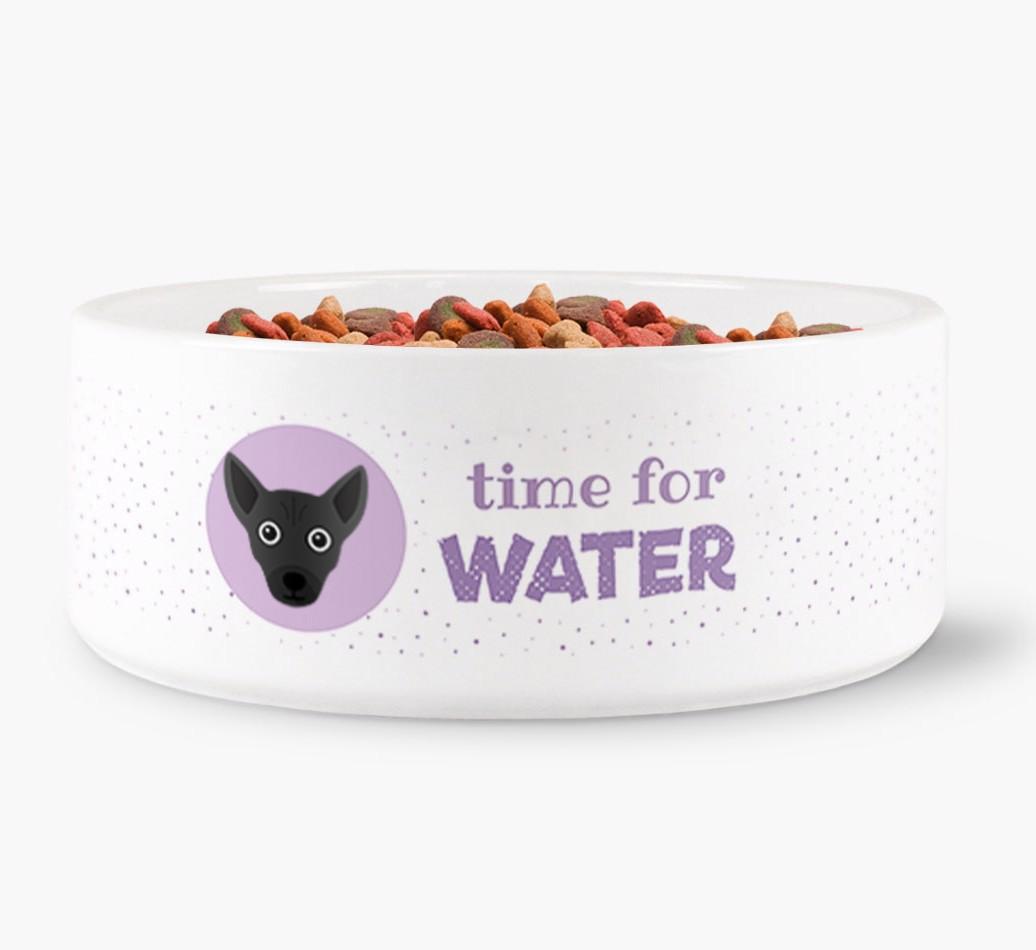 'Time for Water' - Personalized Water Bowl for your {breedFullName}