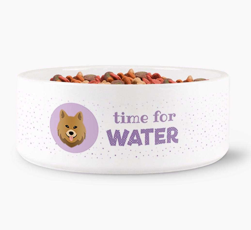 'Time for Water' - Personalized Water Bowl for your {breedFullName}