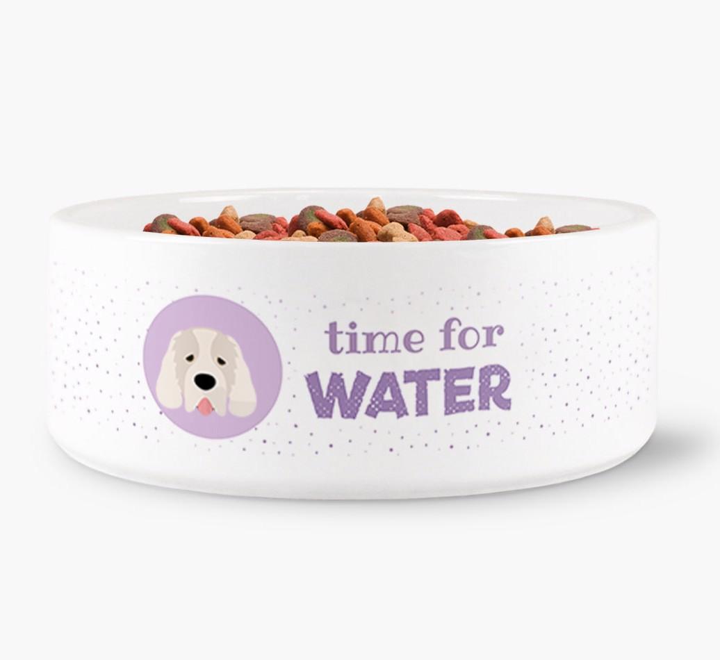 'Time for Water' - Personalized Water Bowl for your {breedFullName}