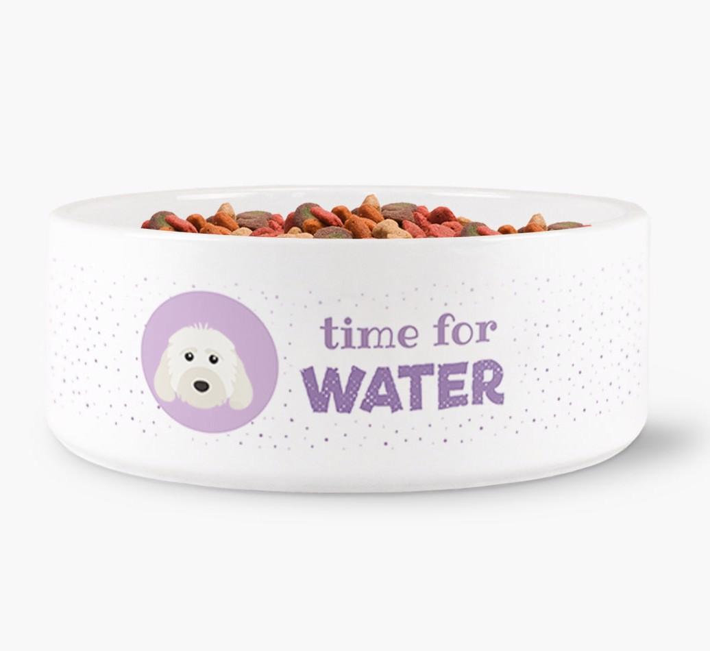 'Time for Water' - Personalized Water Bowl for your {breedFullName}