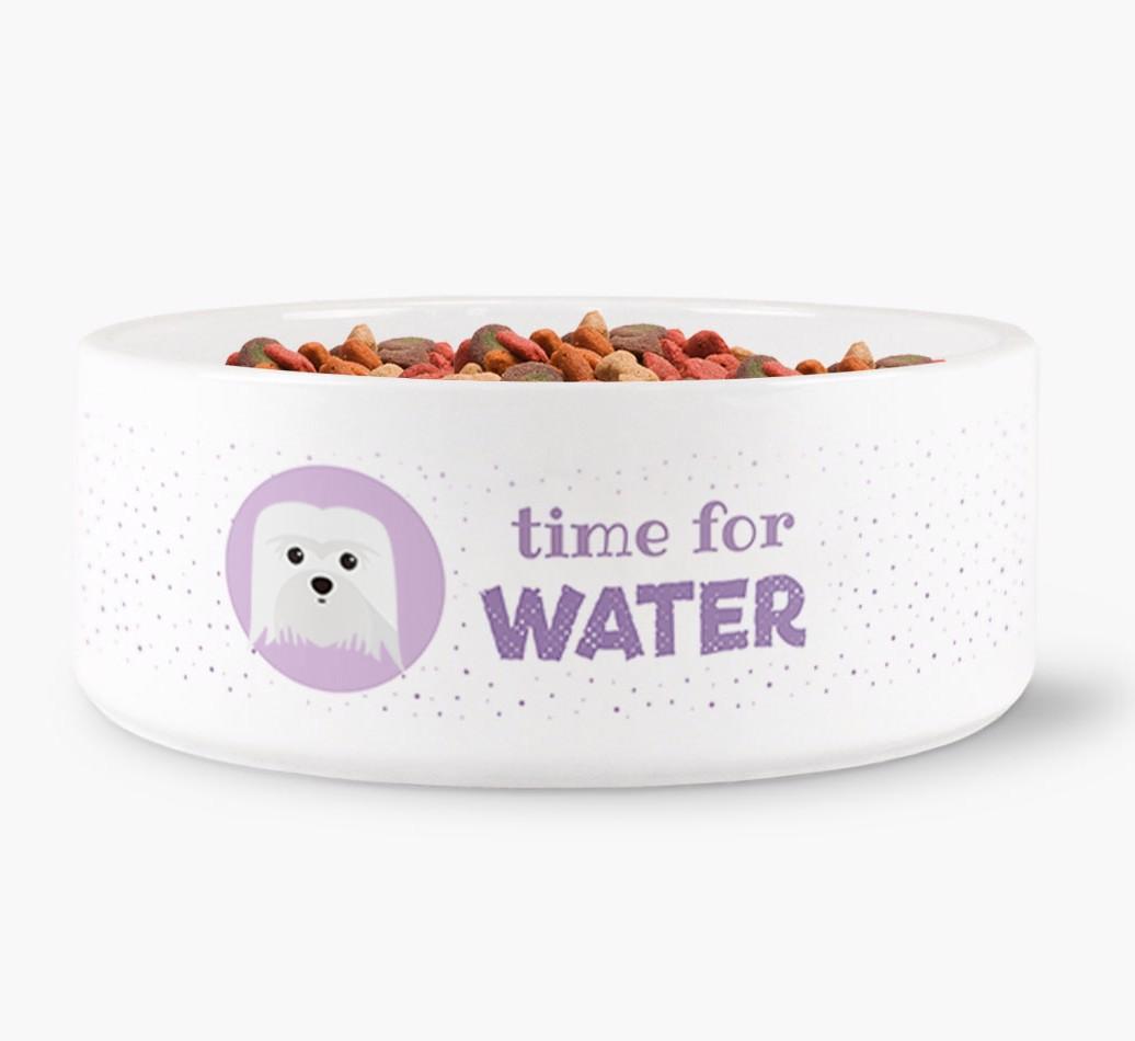'Time for Water' - Personalized Water Bowl for your {breedFullName}