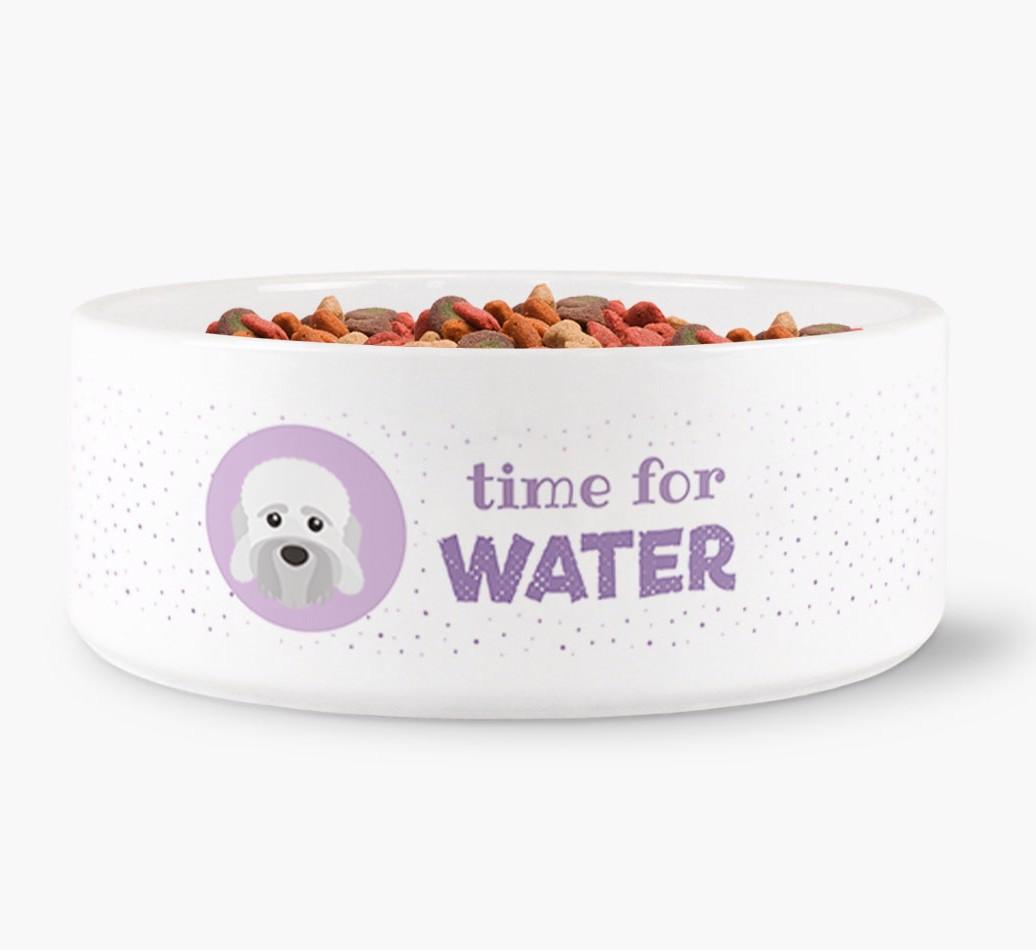 'Time for Water' - Personalized Water Bowl for your {breedFullName}