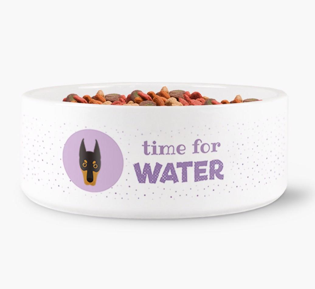 'Time for Water' - Personalized Water Bowl for your {breedFullName}