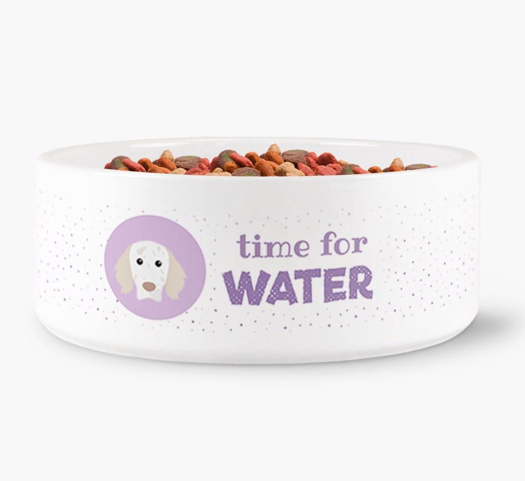 'Time for Water' - Personalized Water Bowl for your {breedFullName}