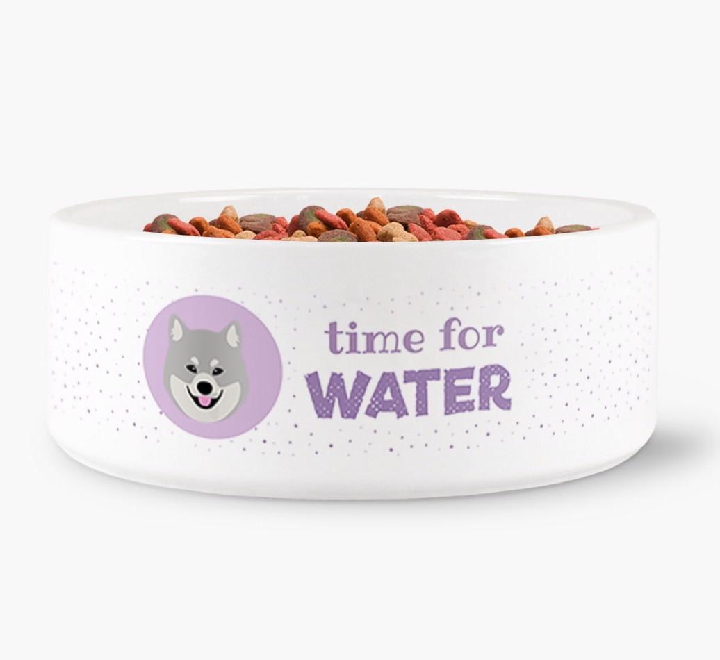 'Time for Water' - Personalized Water Bowl for your {breedFullName}