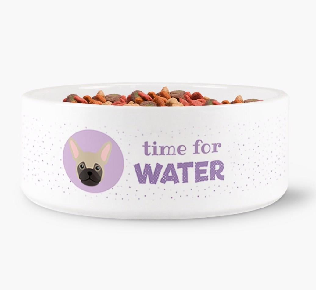 'Time for Water' - Personalized Water Bowl for your {breedFullName}