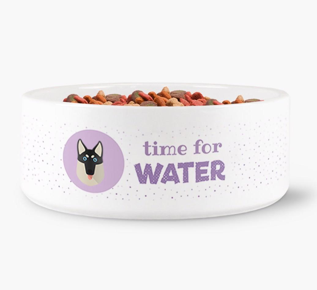 'Time for Water' - Personalized Water Bowl for your {breedFullName}