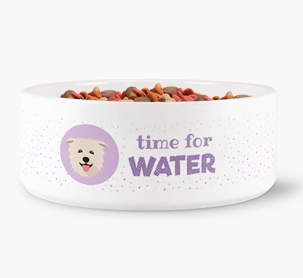 'Time for Water' - Personalized Water Bowl for your {breedFullName}