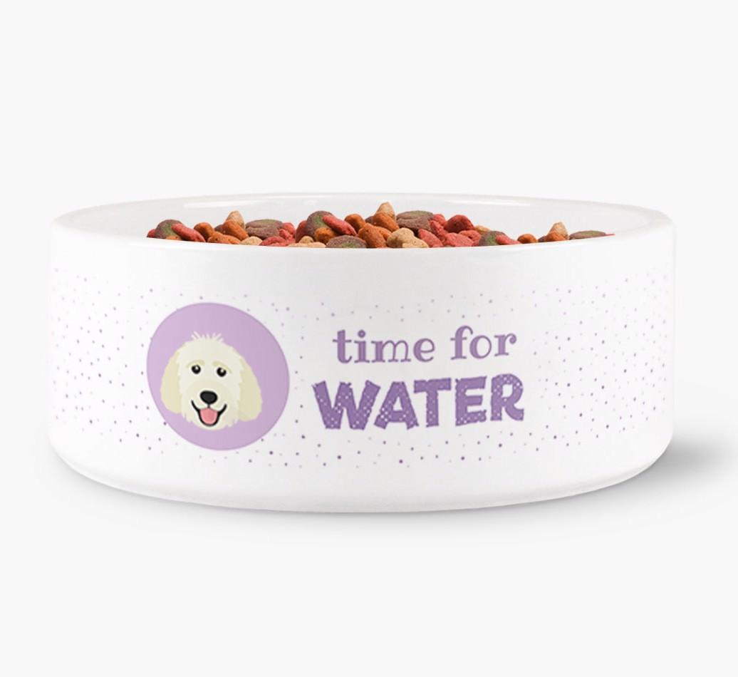 'Time for Water' - Personalized Water Bowl for your {breedFullName}