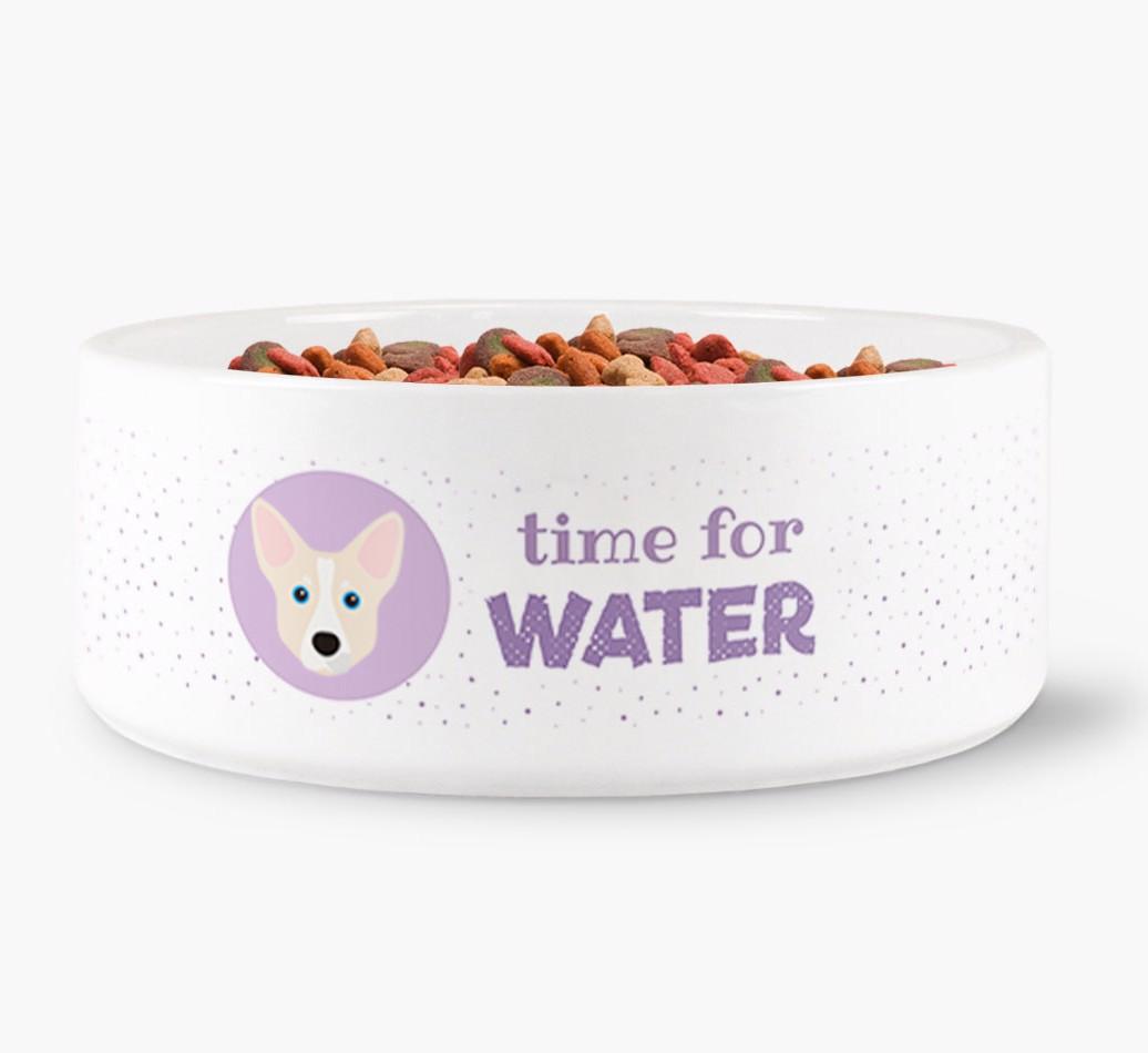'Time for Water' - Personalized Water Bowl for your {breedFullName}