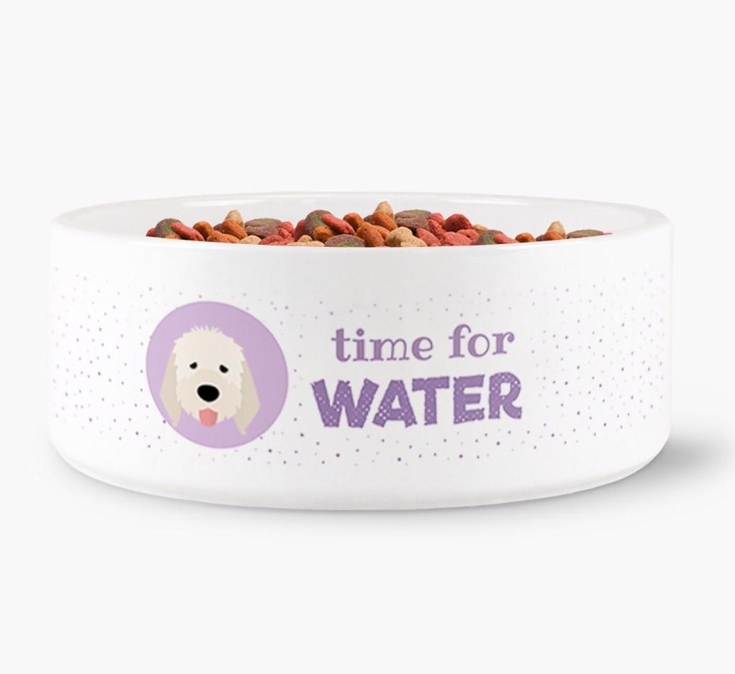 'Time for Water' - Personalized Water Bowl for your {breedFullName}