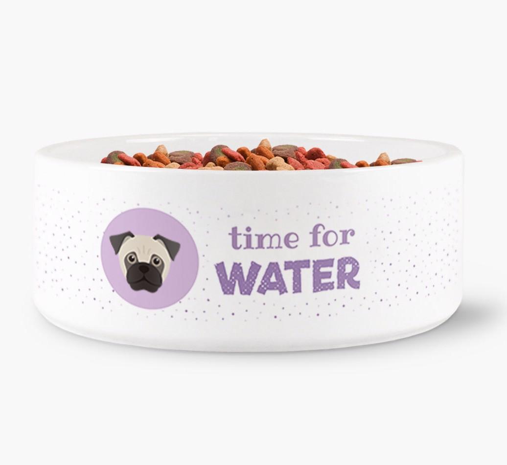 'Time for Water' - Personalized Water Bowl for your {breedFullName}