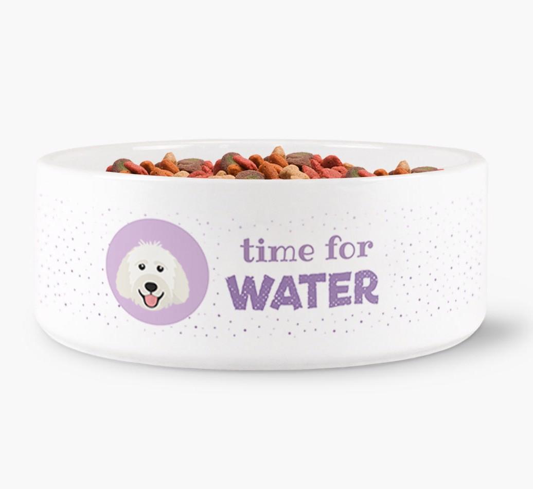 'Time for Water' - Personalized Water Bowl for your {breedFullName}