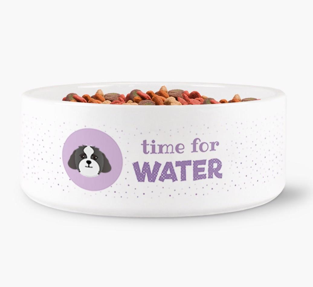 'Time for Water' - Personalized Water Bowl for your {breedFullName}