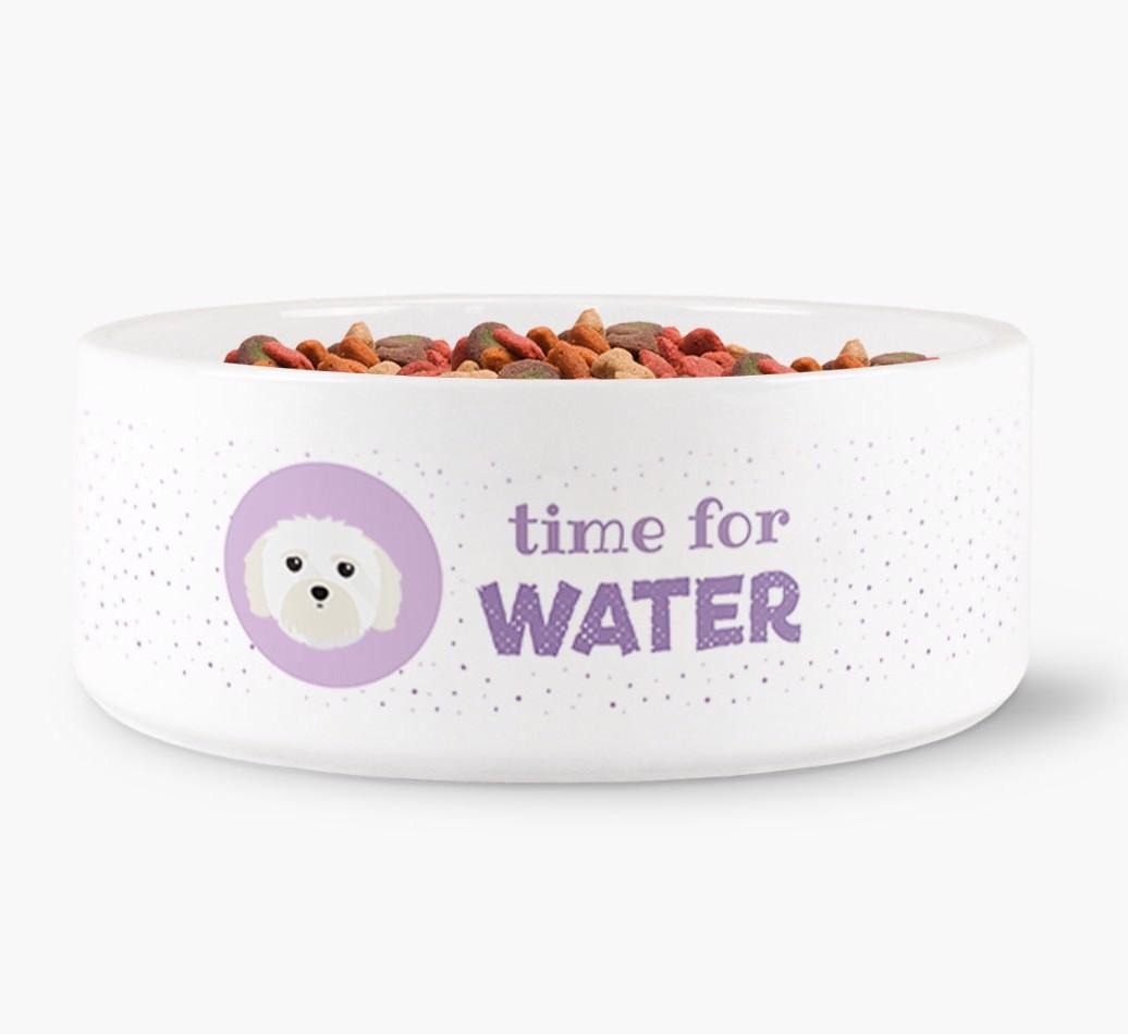 'Time for Water' - Personalized Water Bowl for your {breedFullName}