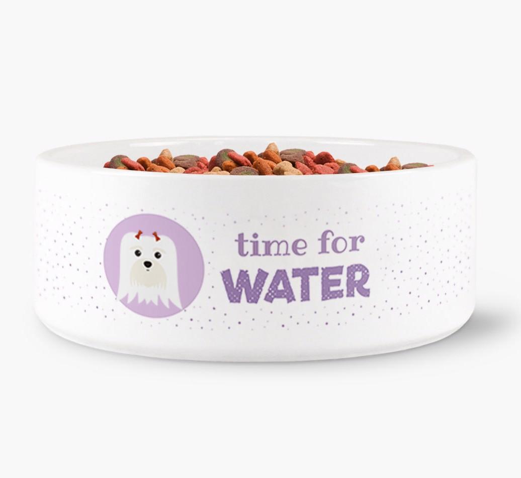 'Time for Water' - Personalized Water Bowl for your {breedFullName}