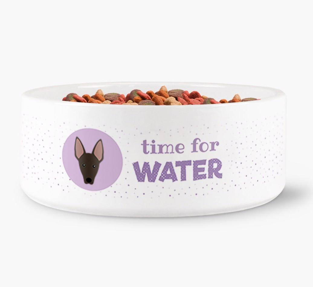 'Time for Water' - Personalized Water Bowl for your {breedFullName}