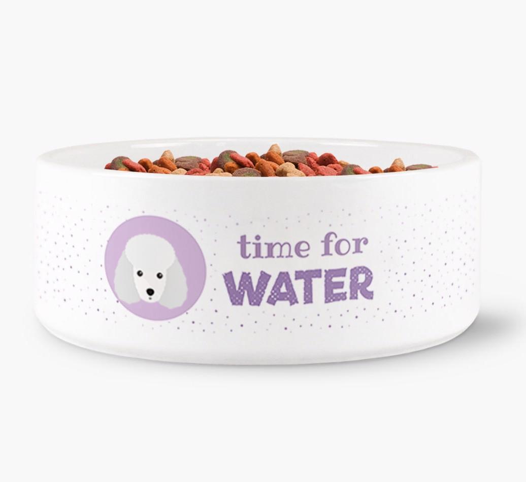 'Time for Water' - Personalized Water Bowl for your {breedFullName}
