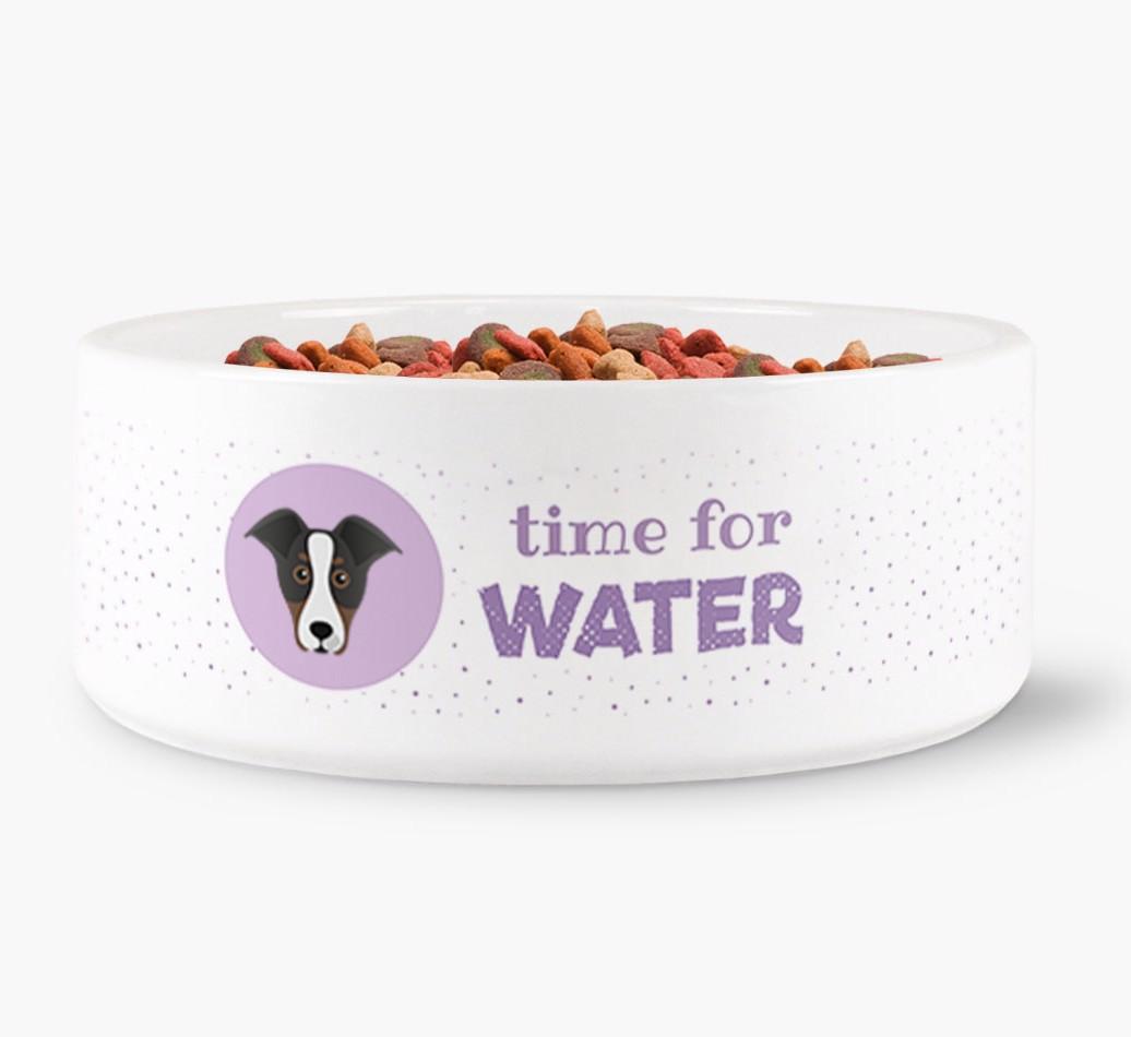'Time for Water' - Personalized Water Bowl for your {breedFullName}