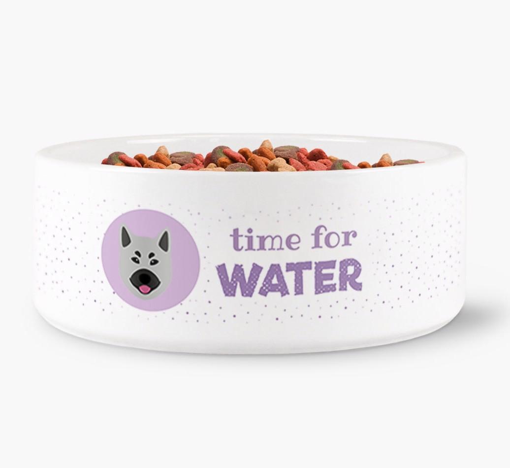 'Time for Water' - Personalized Water Bowl for your {breedFullName}