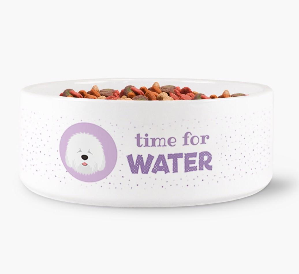 'Time for Water' - Personalized Water Bowl for your {breedFullName}