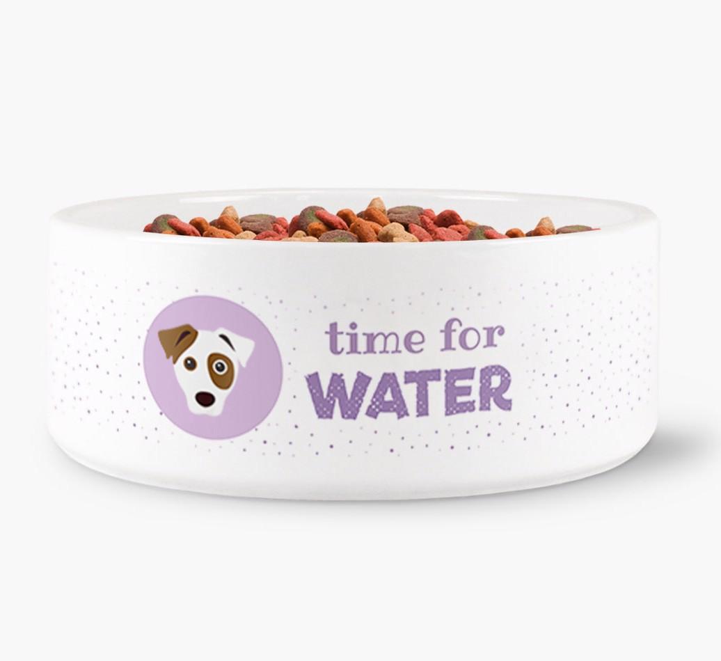 'Time for Water' - Personalized Water Bowl for your {breedFullName}