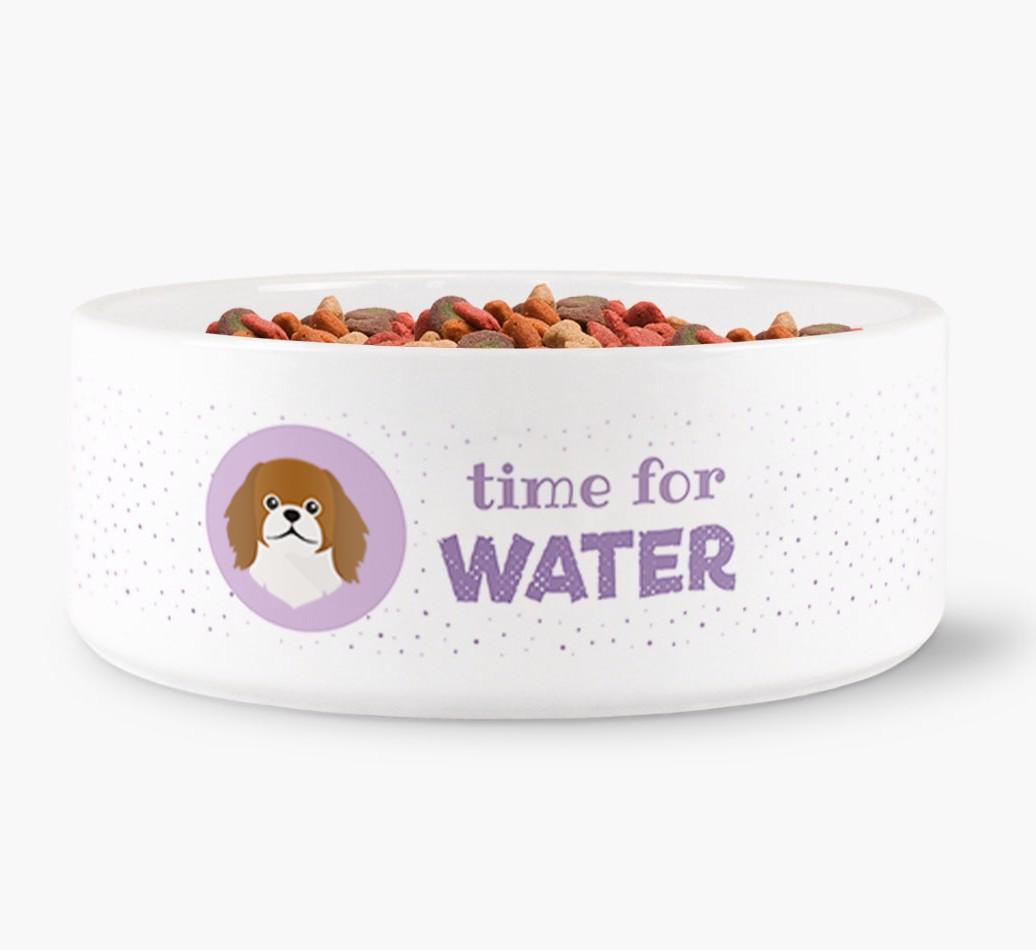 'Time for Water' - Personalized Water Bowl for your {breedFullName}