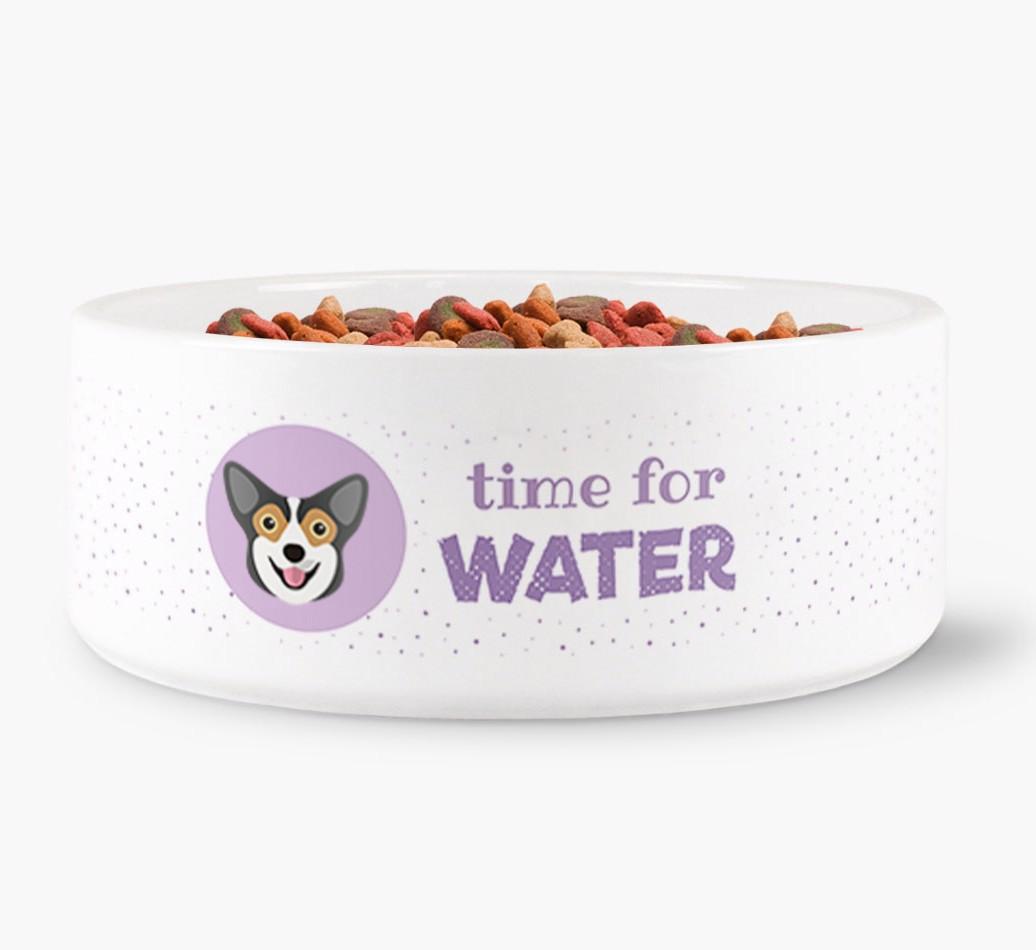 'Time for Water' - Personalized Water Bowl for your {breedFullName}