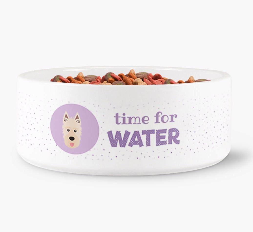 'Time for Water' - Personalized Water Bowl for your {breedFullName}