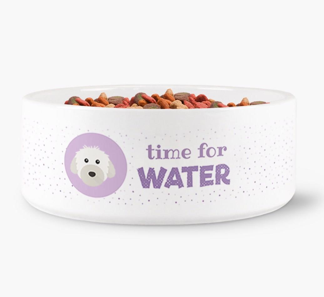 'Time for Water' - Personalized Water Bowl for your {breedFullName}
