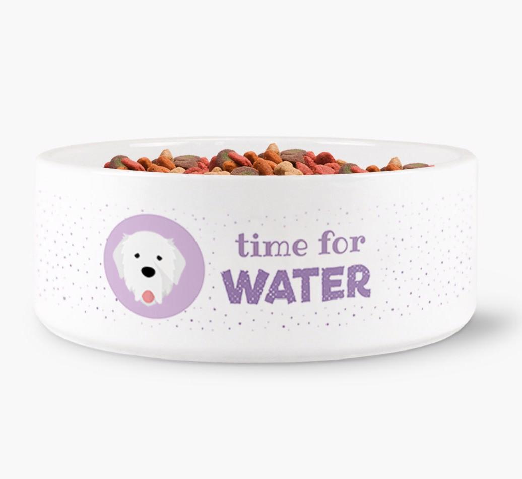 'Time for Water' - Personalized Water Bowl for your {breedFullName}