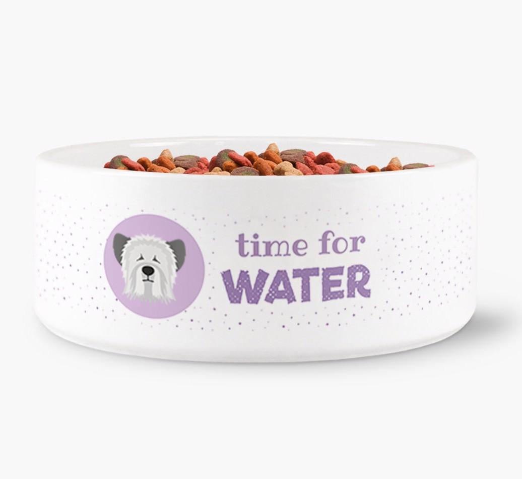 'Time for Water' - Personalized Water Bowl for your {breedFullName}