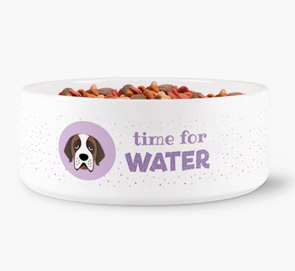 'Time for Water' - Personalized Water Bowl for your {breedFullName}