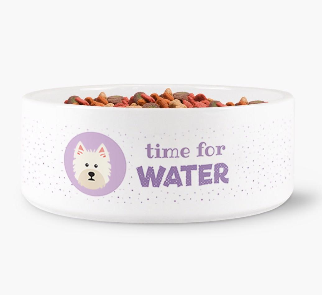 'Time for Water' - Personalized Water Bowl for your {breedFullName}