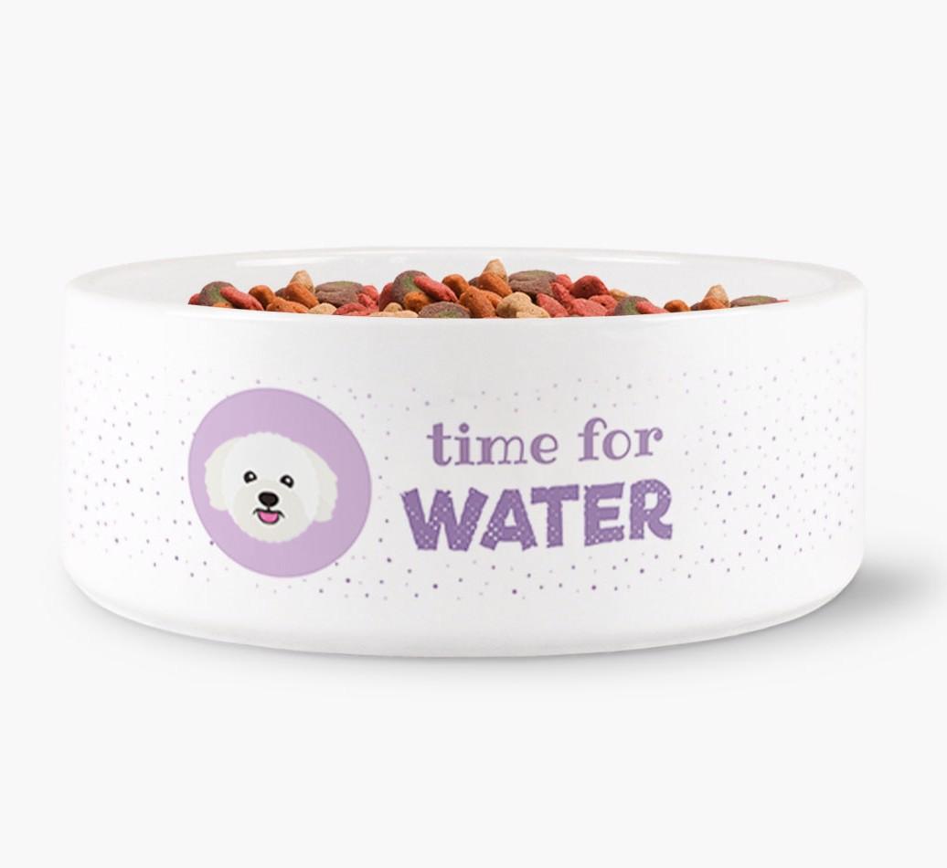 'Time for Water' - Personalized Water Bowl for your {breedFullName}
