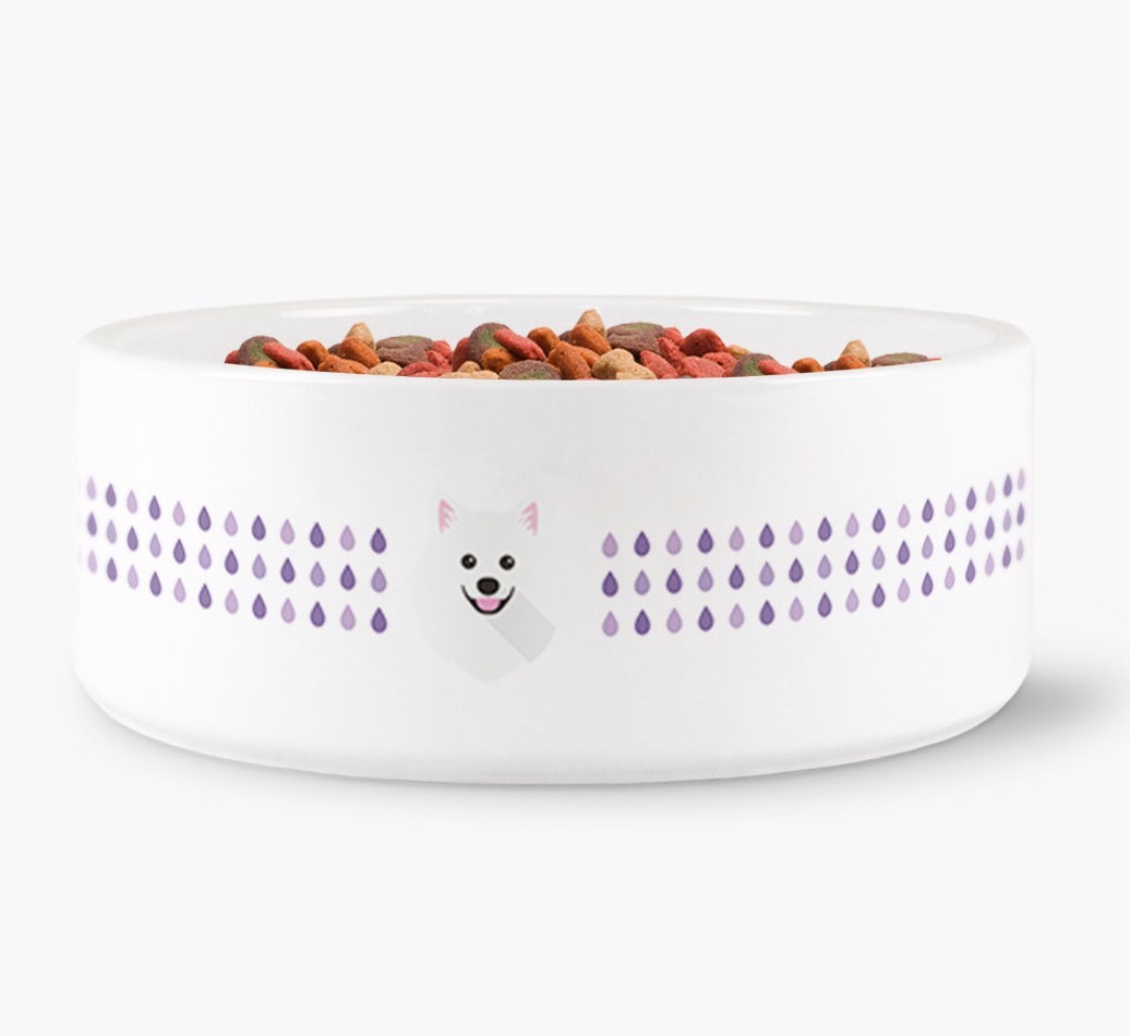 Droplets Water Bowl with {breedFullName} Icon