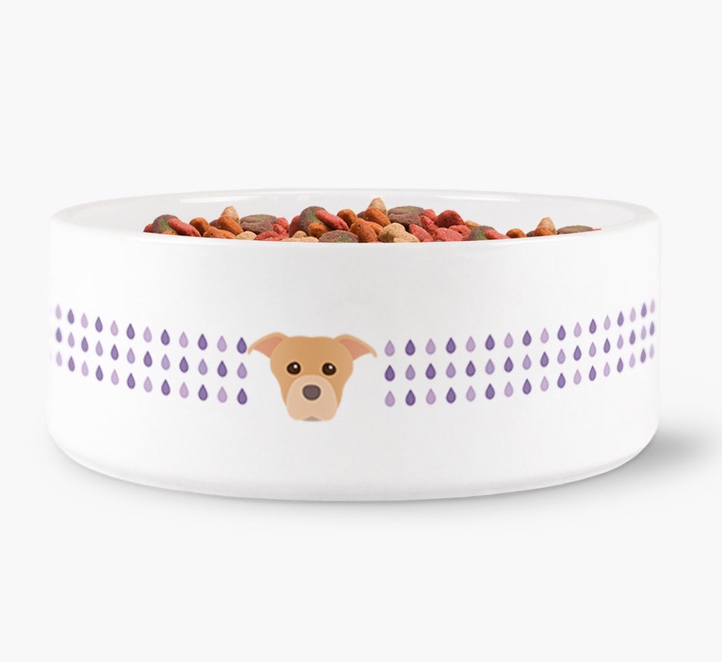 'Droplets' - Personalized Water Bowl for your {breedFullName}