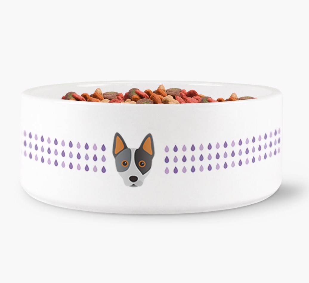 'Droplets' - Personalized Water Bowl for your {breedFullName}