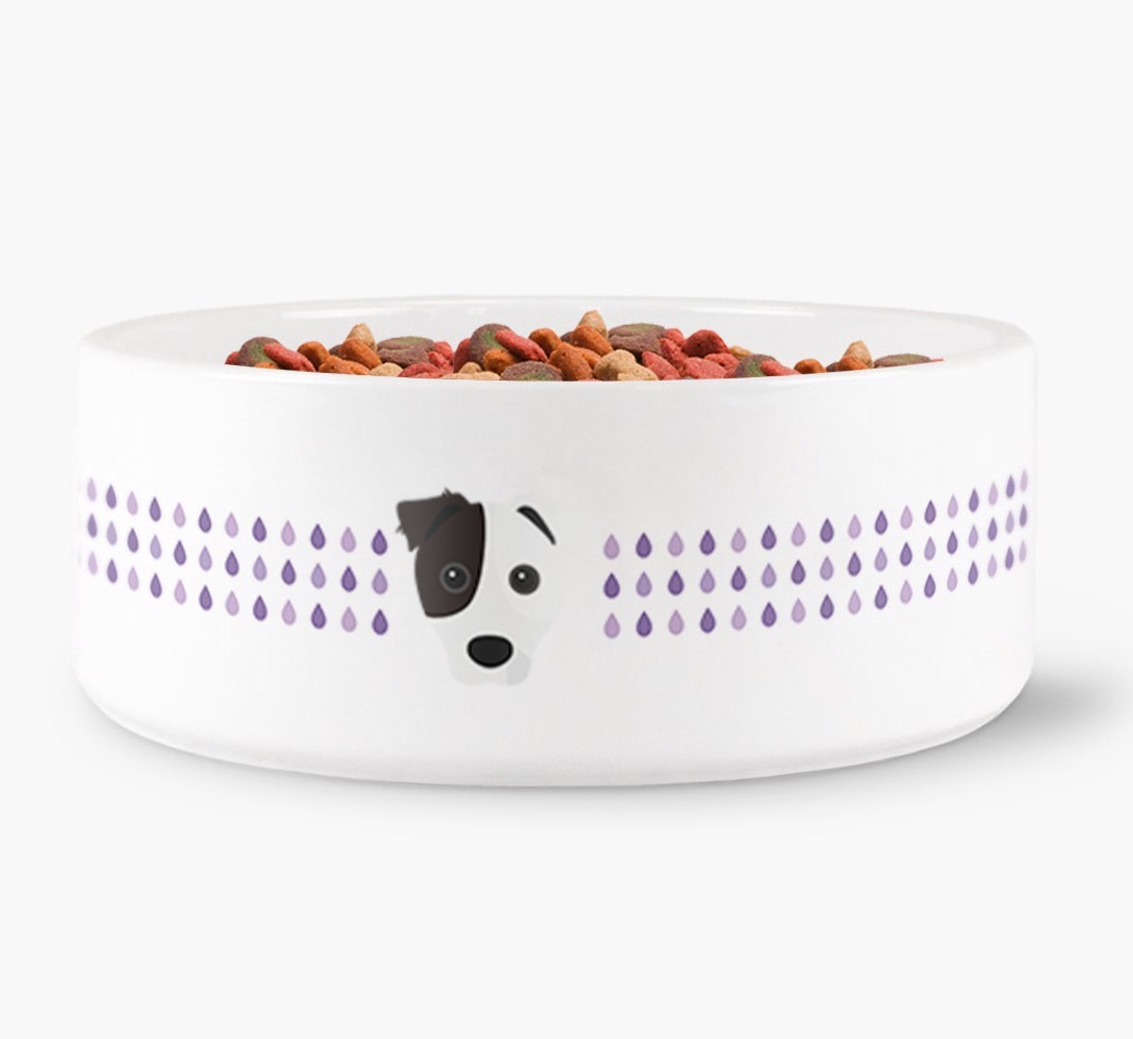 Droplets Water Bowl with {breedFullName} Icon
