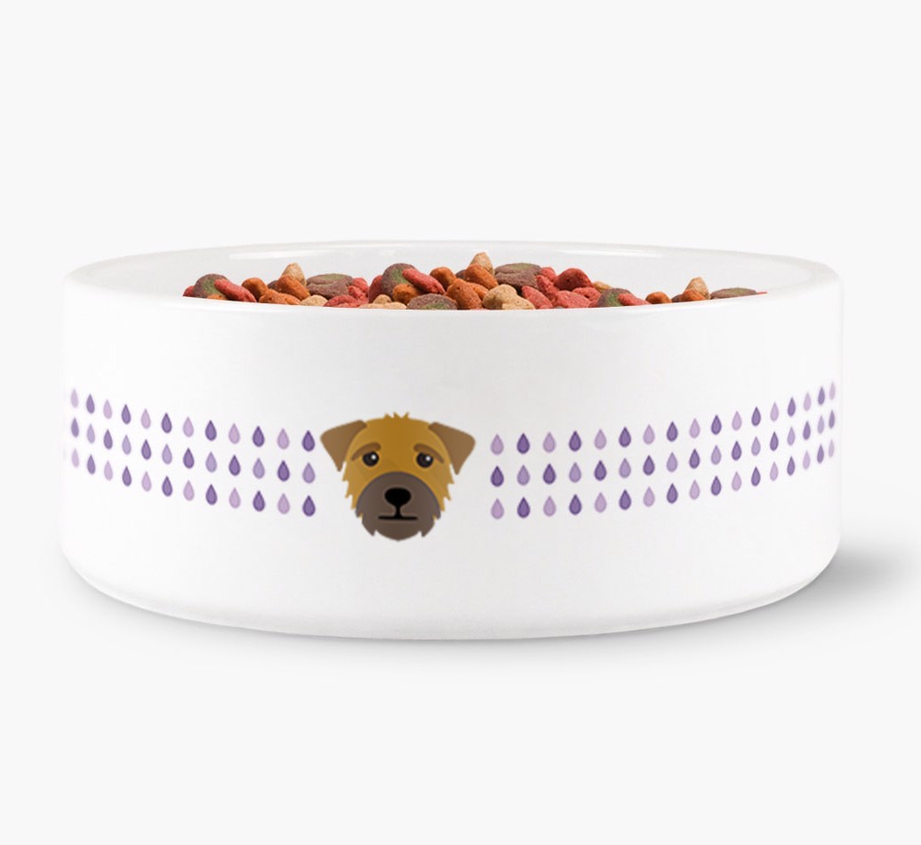 Droplets Water Bowl with {breedFullName} Icon