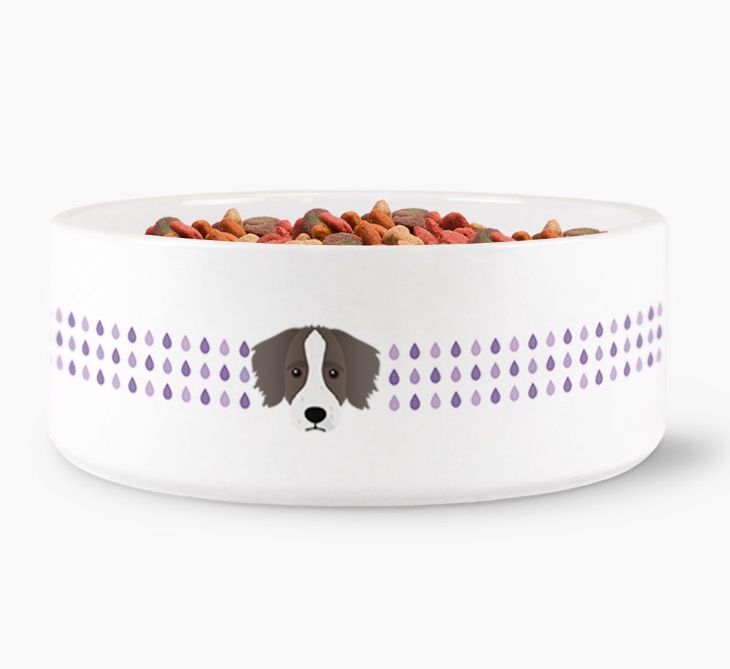 Droplets Water Bowl with {breedFullName} Icon
