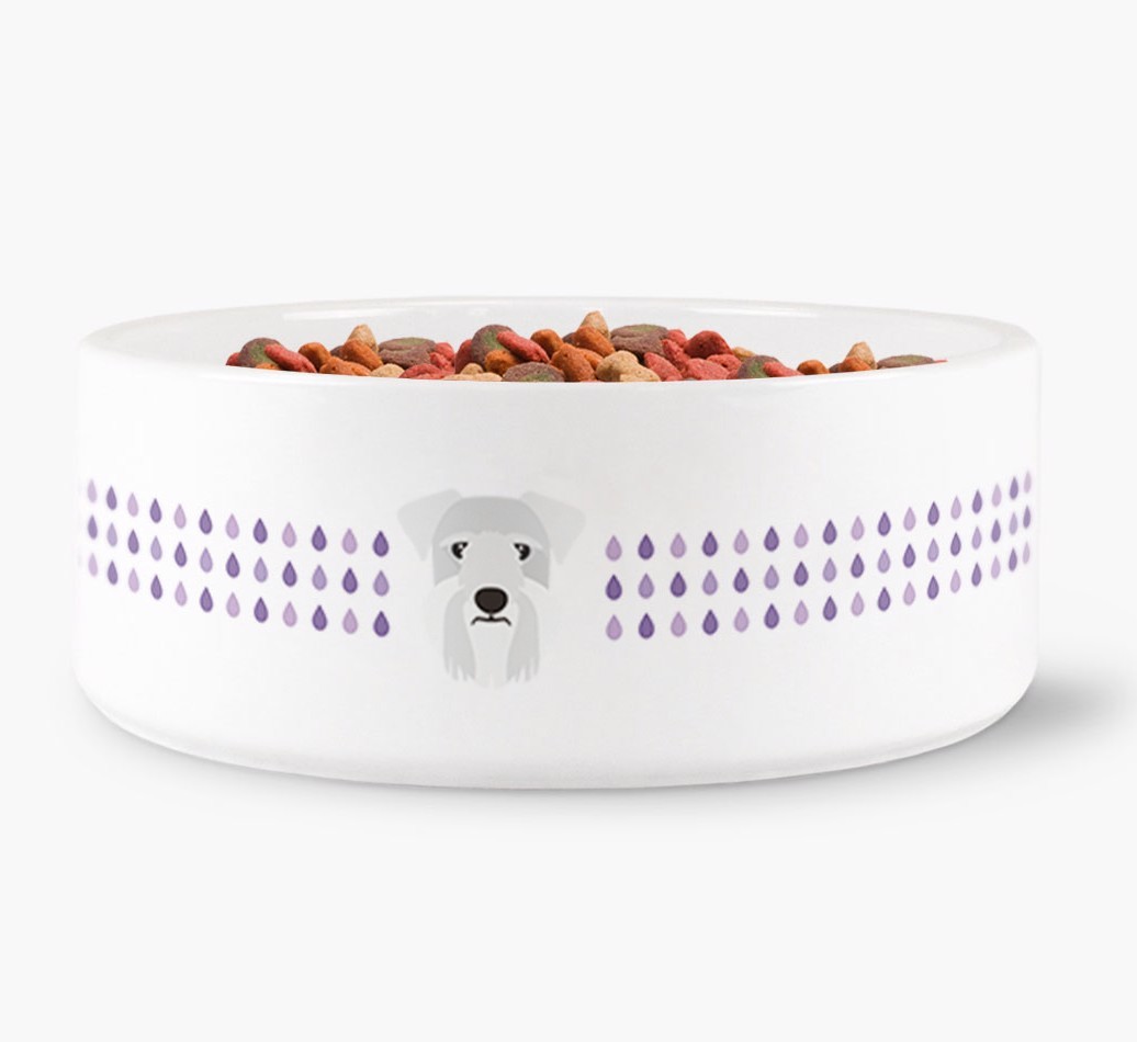 Droplets Water Bowl with {breedFullName} Icon