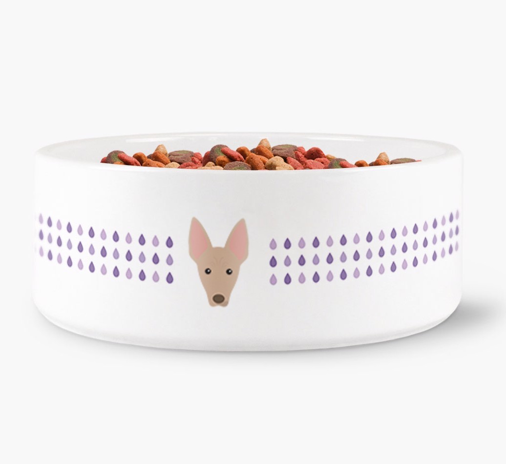 Droplets Water Bowl with {breedFullName} Icon