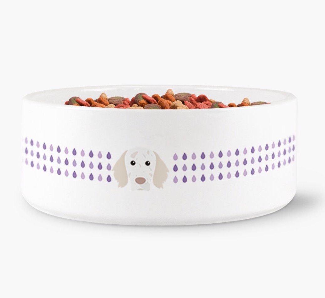 Droplets Water Bowl with {breedFullName} Icon