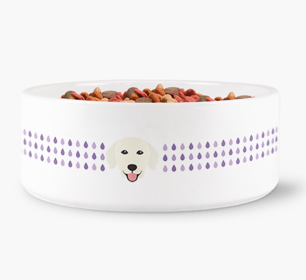 'Droplets' - Personalized Water Bowl for your {breedFullName}