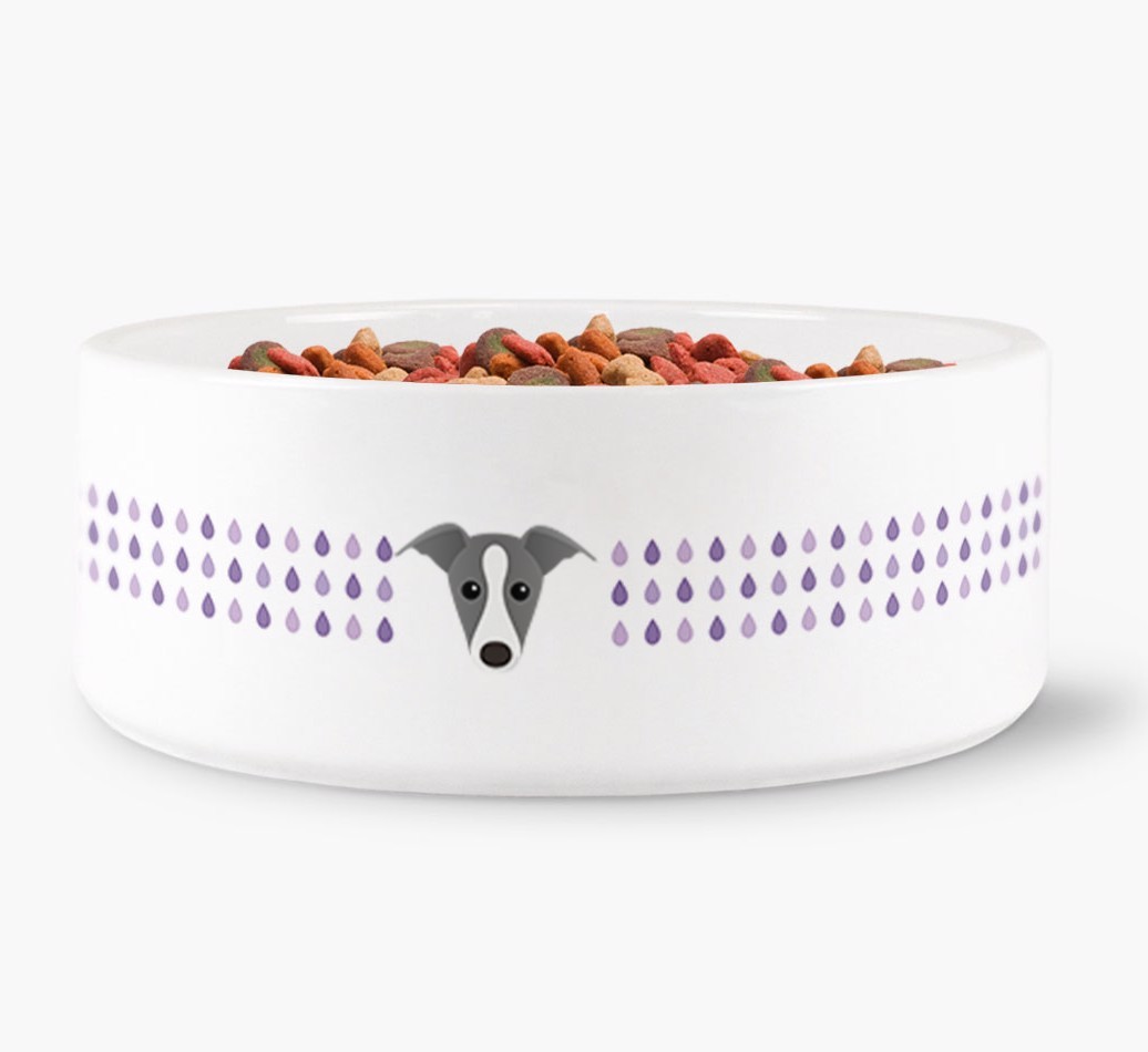 Droplets Water Bowl with {breedFullName} Icon