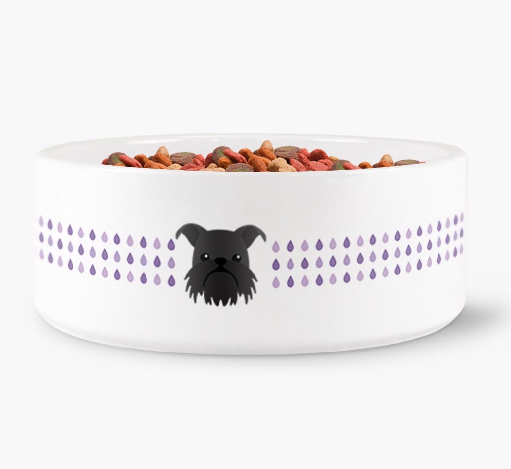 Droplets Water Bowl with {breedFullName} Icon
