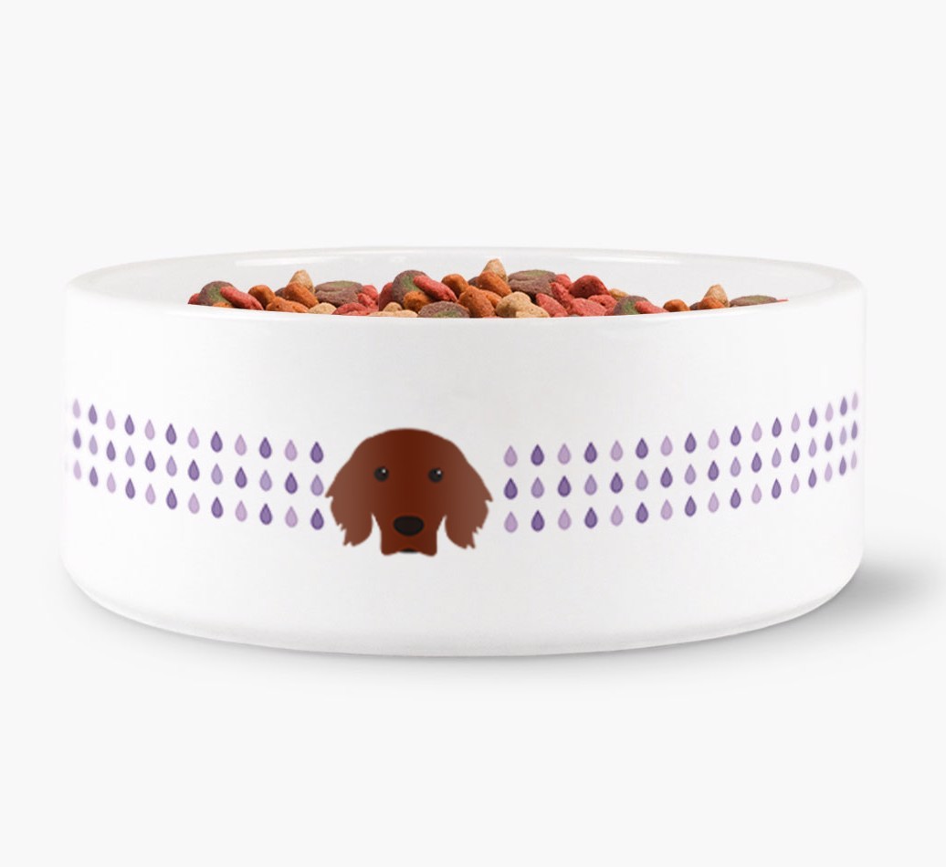 Droplets Water Bowl with {breedFullName} Icon