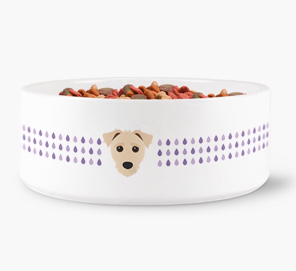 Droplets Water Bowl with {breedFullName} Icon