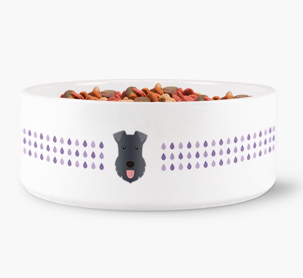 Droplets Water Bowl with {breedFullName} Icon